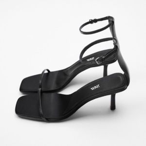 Zara strappy kitten heels sandals